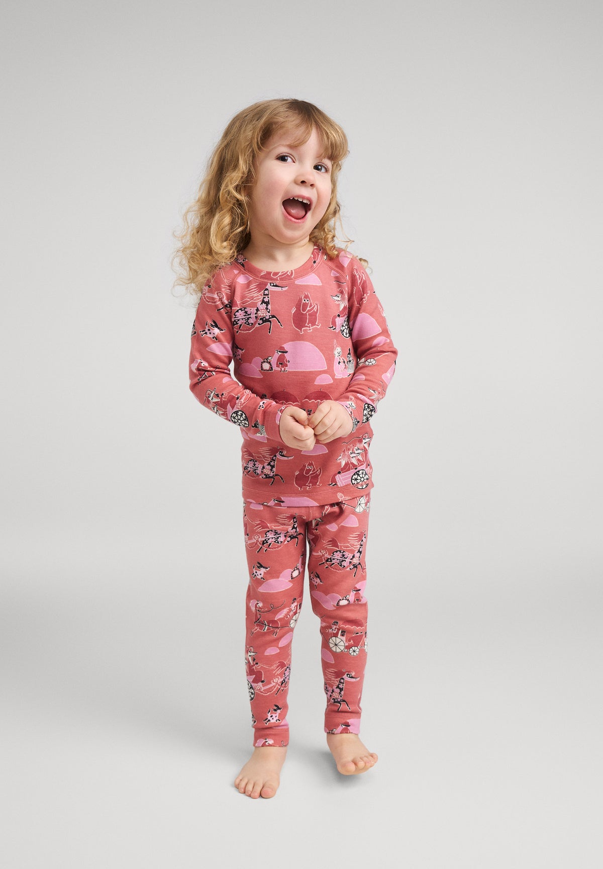 REIMA Kinder Thermowäsche Merinowolle/Tencel Trivsam rosa