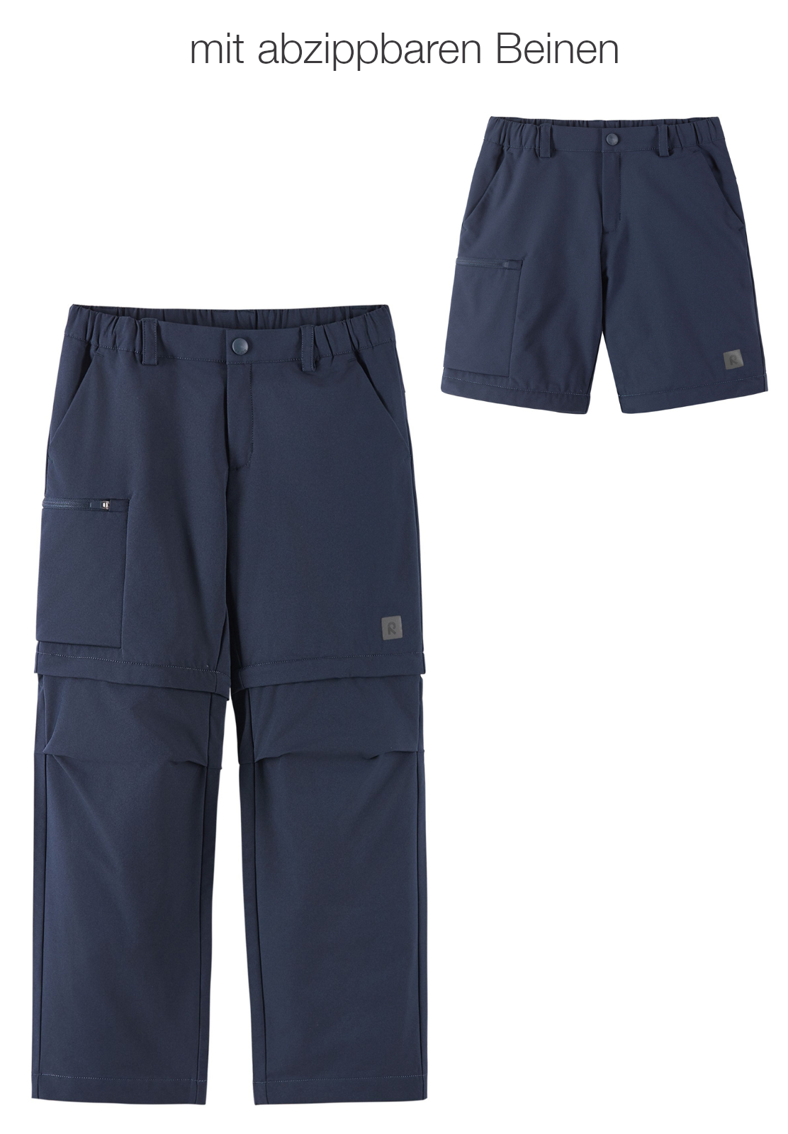 REIMA Kinder Wanderhose / Trekkinghose Zip-Off-Hose Surina dunkelblau