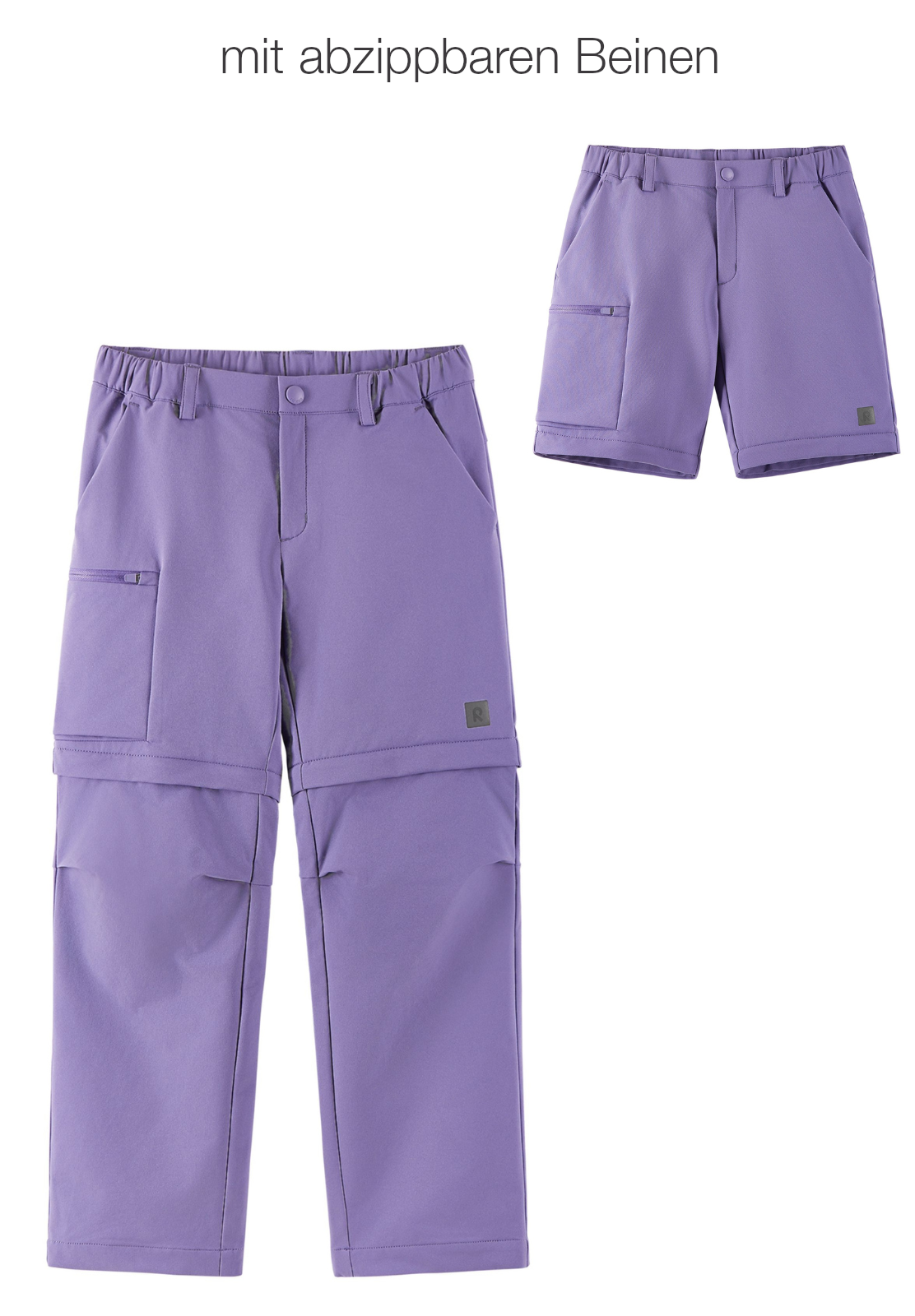 REIMA Kinder Wanderhose / Trekkinghose Zip-Off-Hose Surina lila
