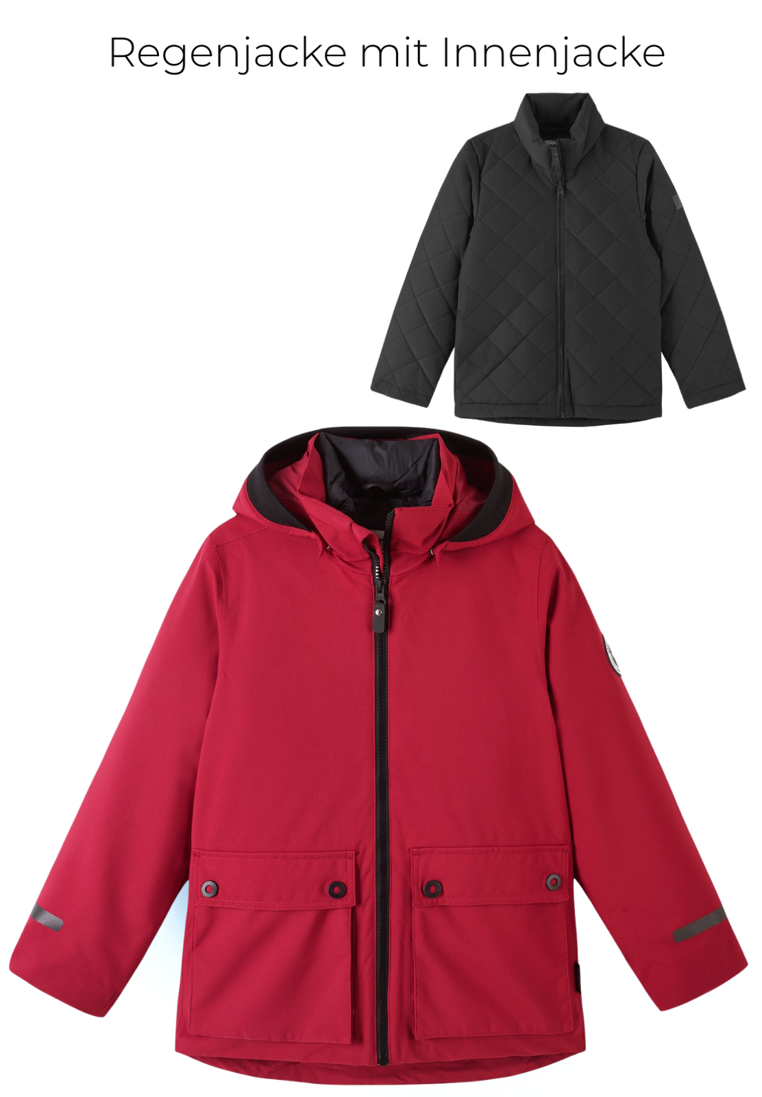 Reima-TEC gefütterte Kinder Regenjacke Syddi rot