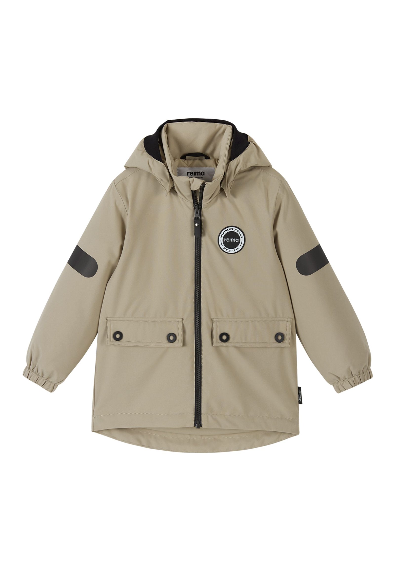 REIMA TEC gefütterte Kinder Regenjacke / Übergangsjacke Symppis beige