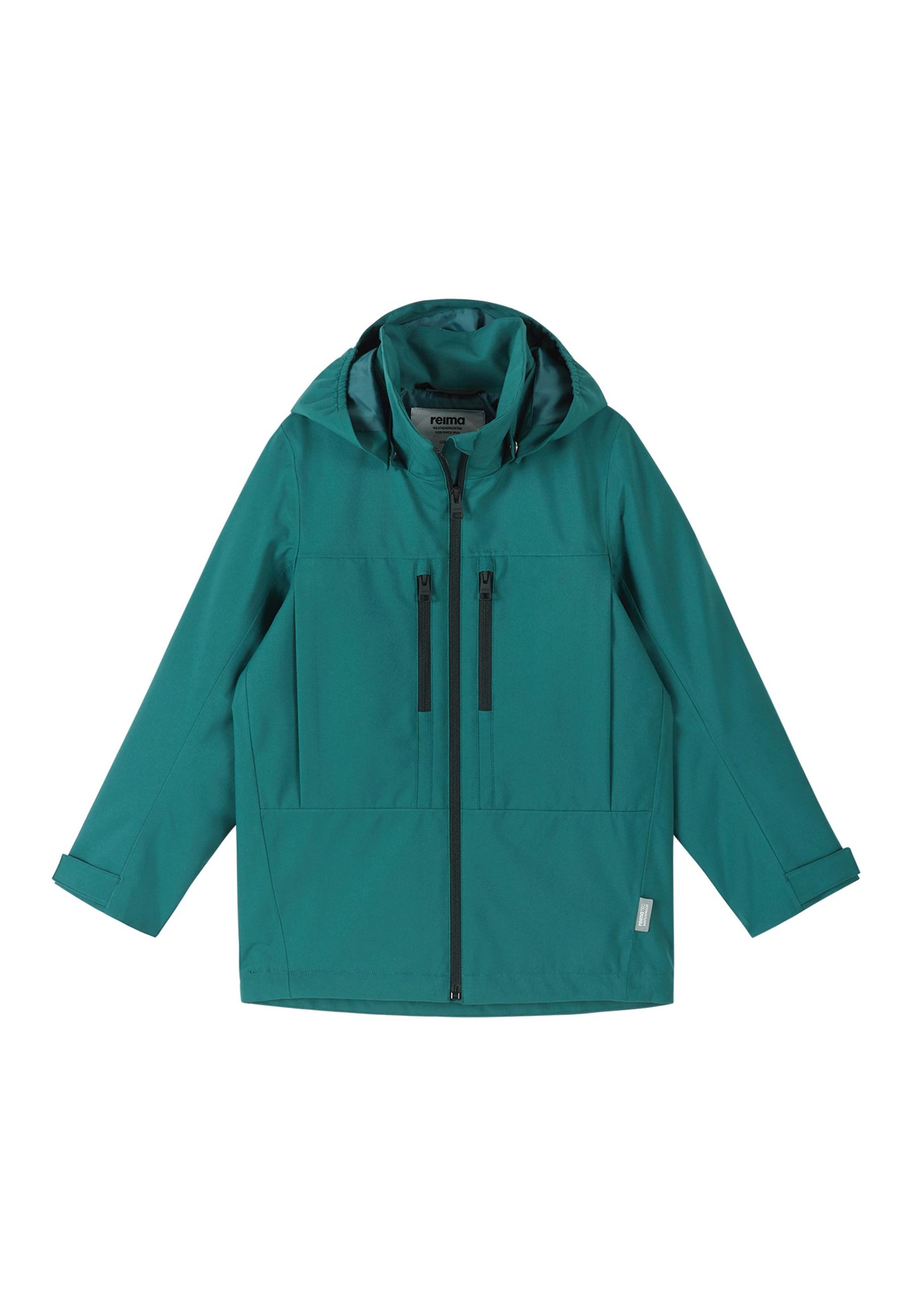 REIMA TEC Kinder Regenjacke Saarela petrol-grün