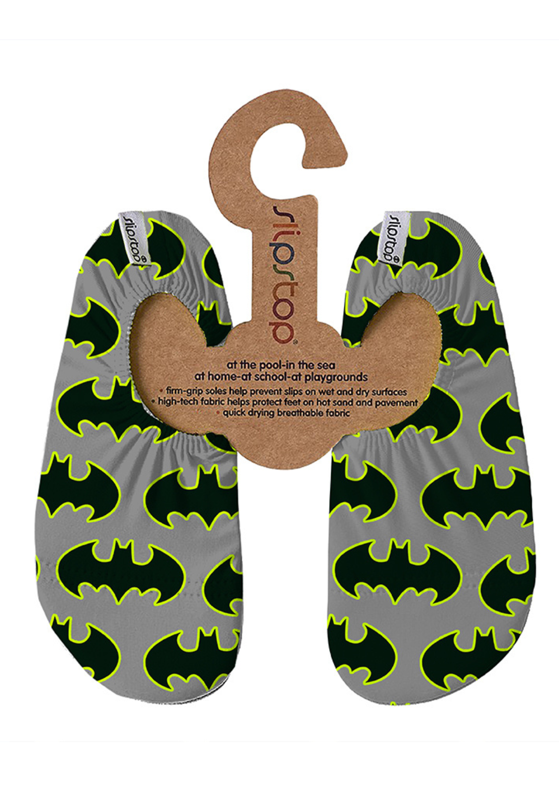 Slipstops Kinder Geräteturnschuhe/Turntäppeli/Finken/Badeschuhe Echo Batman grau