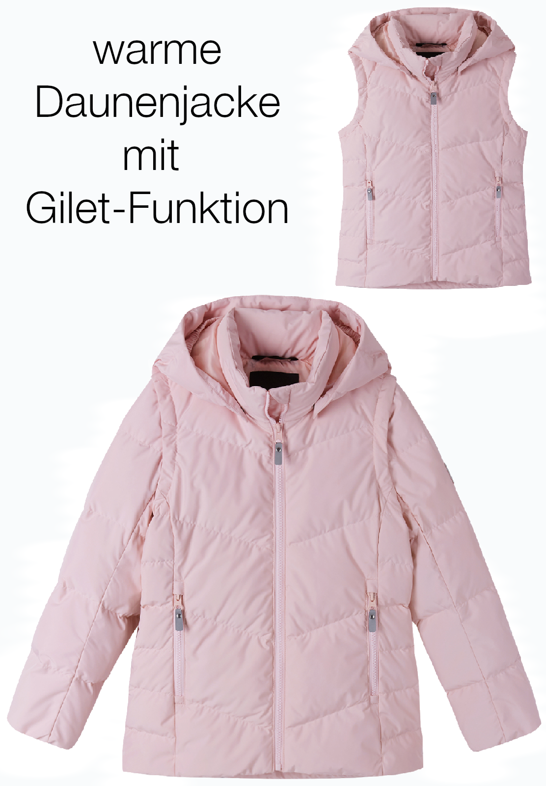 REIMA warme 2in1 Daunen-Jacke und Giletfunktion Paahto 5100029A