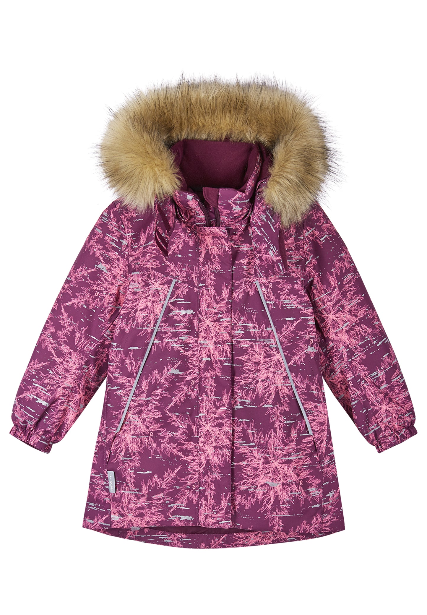 REIMA TEC reflektierende Kinder Winterjacke / Winterparka Silda violett 5100126A 4963