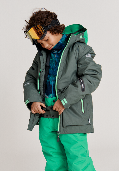 REIMA TEC Kinder Skijacke / Winterjacke Tirro grün 5100075A 8510