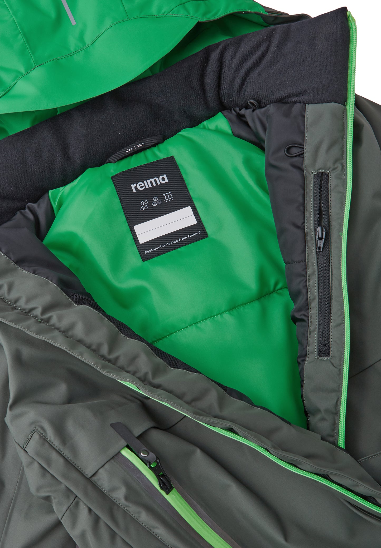 REIMA TEC Skijacke/Winterjacke<br> Tirro <br>Gr. 146 - 164<br> Schneefang & verstellbare Ärmelbündchen mit Lycraeinsätzen<br> Lüftungs-Reissverschlüsse<br>funktionelle Details<br> WS 12'000 mm